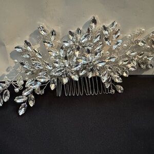 Silver Crystal Hair piece